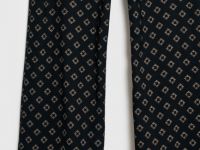 Прямые брюки с принтом, Черный