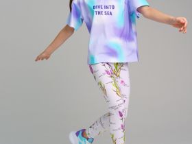 Брюки трикотажные для девочек (легинсы укороченные), 2 пары в комплекте