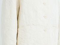 Укороченный жакет с жаккардовым узором, Бежевый