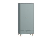 Распашной шкаф Дикинс 2-85x190 Серо-зеленый