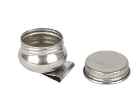 Масленка одинарная металлическая с крышкой Малевичъ