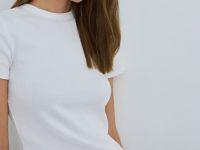 Футболка в рубчик, Белый