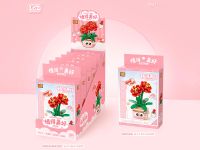 8841_MK Конструктор Красные цветы в горшочке