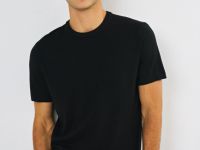 Вязаная футболка из пряжи, Черный