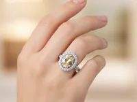 Кольцо из серебра с цитрином э0673кц04250366