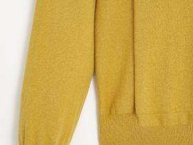 Джемпер из шерсти и хлопка с округлой горловиной