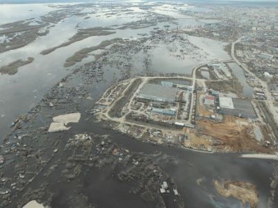 Наблюдается повышение уровня воды на реке Лене и подтопление пониженных участков