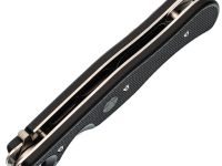 Складной нож НОКС Офицерский-С, сталь AUS-8, рукоять ABS пластик, черный