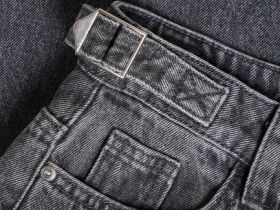 Объёмные джинсы Baggy для девочек, Серый