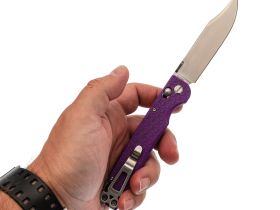 Складной нож Daggerr Pike SW DL, сталь 8Cr14MoV, рукоять термопластик FRN, фиолетовый