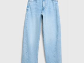 Джинсы Barrel с высокой посадкой, Голубой