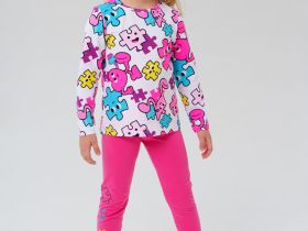 Фуфайка трикотажная для девочек (футболка с длинными рукавами)