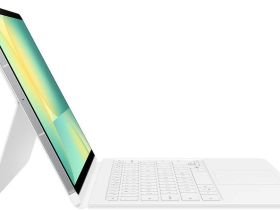 Чехол-клавиатура Samsung с тачпадом и клавишей AI Galaxy Tab S10 FE+ белый