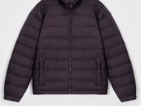 Стеганый пуховик с воротником-стойкой