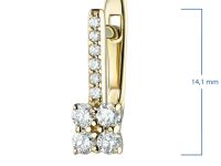 Серьги из желтого золота с бриллиантами э0301сг04210656