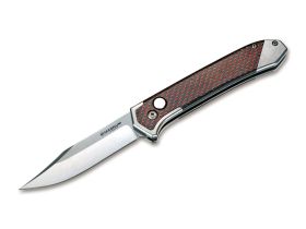 Автоматический складной нож Boker Magnum Rubico Auto, сталь 440A, рукоять карбон/нержавеющая сталь