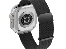 Ремешок WiWU MagFlex для Apple Watch 44/45/46/49mm миланская петля/сталь (WB302) (черный)