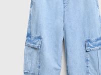 Джинcы оверсайз для девочек, Голубой