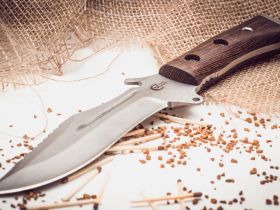 Нож Армейский, сталь 65х13, рукоять венге