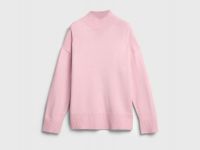 Джемпер с воротником-стойкой, Розовый
