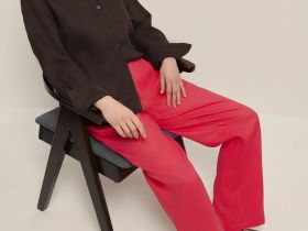 Брюки прямого кроя с добавлением льна