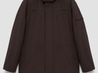 Пальто утепленное с воротником-стойкой