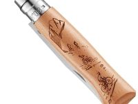 Нож Opinel №8 Alpine adventures, нержавеющая сталь, рукоять дуб, гравировка горный велосипед