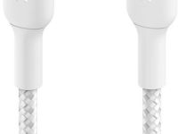 Кабель Belkin BoostCharge Braided USB-C - USB-C, 1 м, нейлон белый