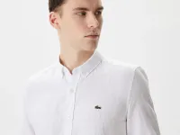 Мужская льнаная рубашка Lacoste