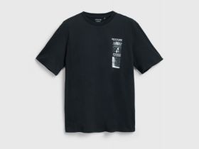 Футболка с принтом, Черный