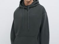 Толстовка с эффектом стирки, Зеленый