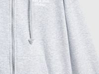 Толстовка на молнии с вышивкой, Серый