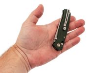 Складной нож SRM Medal 255L-MG2, сталь 140Cr, рукоять микарта, зеленый