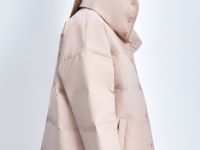 Пуховик с воротником-стойкой