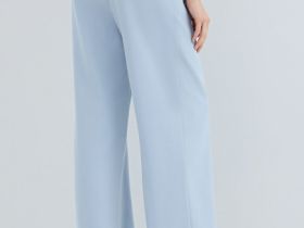 Прямые классические брюки, Голубой