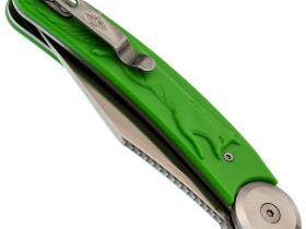 Складной нож Перемен Лисичка, сталь 8Cr14MoV, рукоять FRN, зеленый