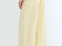 Широкие джинсы из плотного денима, Желтый
