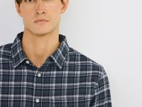 Рубашка в клетку, Серый