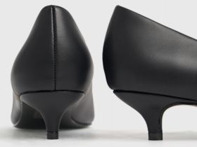 Туфли-лодочки из натуральной кожи, Черный