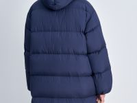 Пуховое стеганое пальто с капюшоном