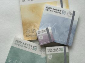 Мини-альбом склейка для акварели хлопок 100% Languo 5х5 см, 20 л, 300 г