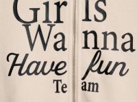 Толстовка с принтом для девочек, Бежевый