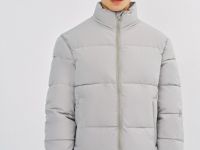 Утеплённая куртка с воротником-стойкой, Серый