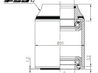 Рулевая колонка FSA Orbit Z NO.9M/CUP/CC 1&quot; 1/8 полуинтегрированная gnn (черный 8 мм посадочный 44 мм / внешний 50 мм)