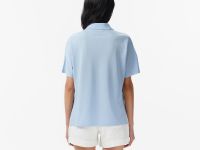 Женская рубашка-поло Lacoste из струящегося хлопка свободного кроя