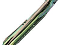 Складной нож TUOTOWN Guerrero, сталь M390, рукоять Green Crystal Ti/Green Carbon Fiber