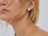 Серьги-пусеты в виде сердец, Мультицвет