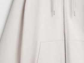 Толстовка на молнии с капюшоном, Белый