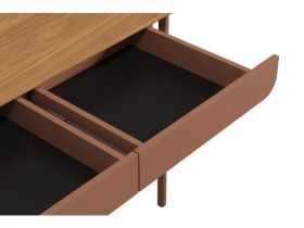 Письменный стол Дорис-3 120x60 Коричневый/Терракотовый