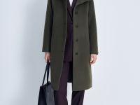 Пальто из шерсти и шелка